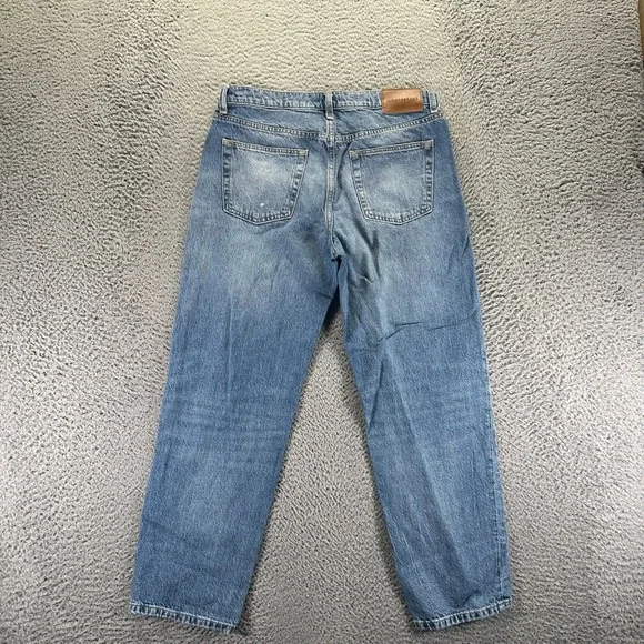 Lucky Brand Jeans Womens 8 Blue Cotton Denim Boyfriend Relaxed Faded Workwear - Picture 5 of 12